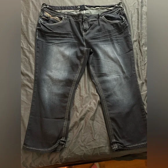 Amethyst Jeans Dark Blue boyfriend cut - Picture 1 of 5